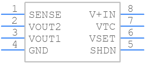 ICL7663ACPA+ - Analog Devices - PCB symbol