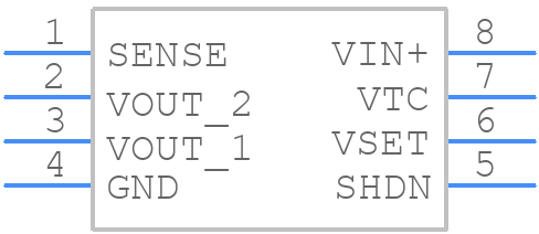 ICL7663AESA+ - Analog Devices - PCB symbol