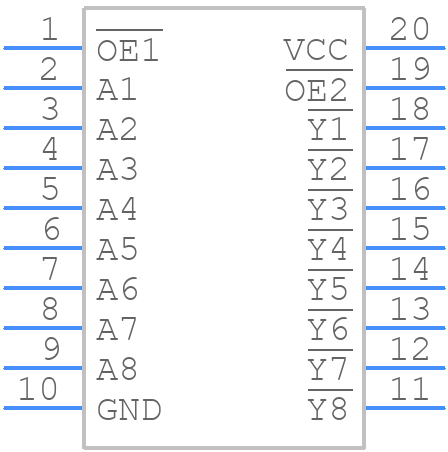 TC74LCX540F - Toshiba - PCB symbol