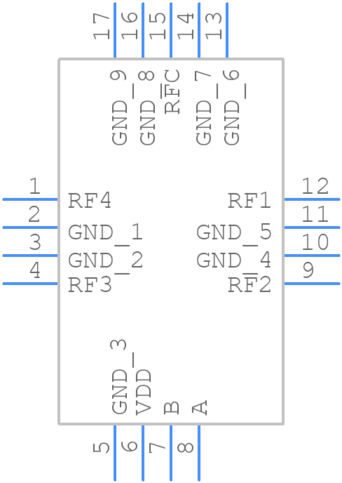 HMC7992LP3DETR - Analog Devices - PCB symbol
