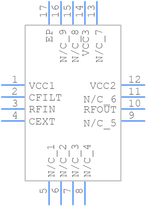 HMC799LP3E - Analog Devices - PCB symbol