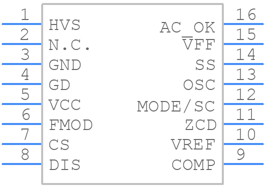 L6566BHTR - STMicroelectronics - PCB symbol