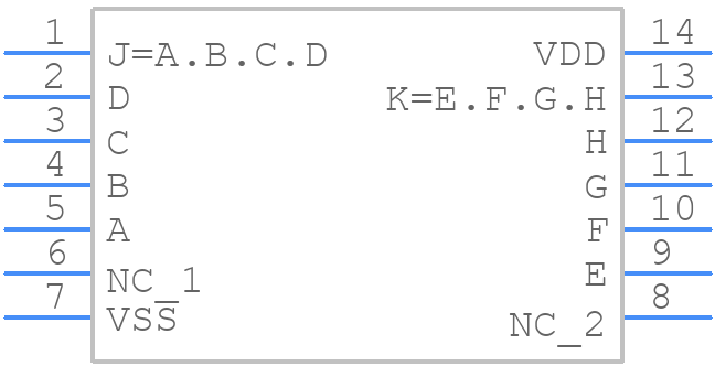 CD4082BEG4 - Texas Instruments - PCB symbol