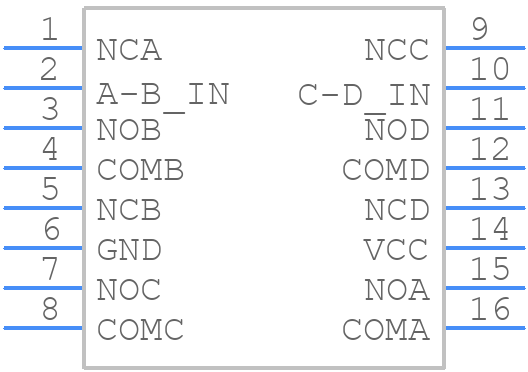 NLAS3899BMNTBG - onsemi - PCB symbol