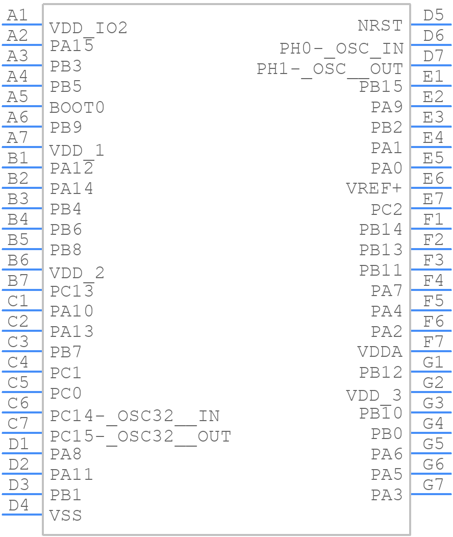 STM32L071CZY6TR - STMicroelectronics - PCB symbol