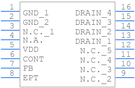 VIPER28LD - STMicroelectronics - PCB symbol