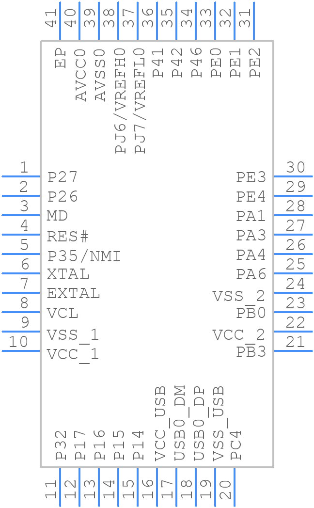 R5F51101ADNF#U0 - Renesas Electronics - PCB symbol