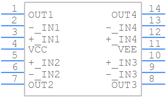 BA10324A - ROHM Semiconductor - PCB symbol