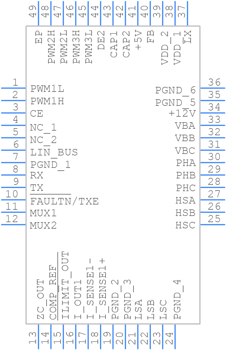 MCP8025-115H/PT - Microchip - PCB symbol