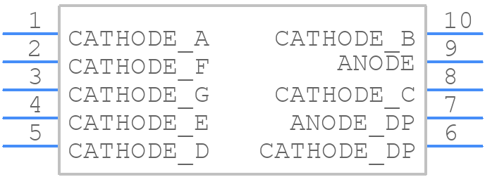HDSP-U501 - Avago Technologies - PCB symbol