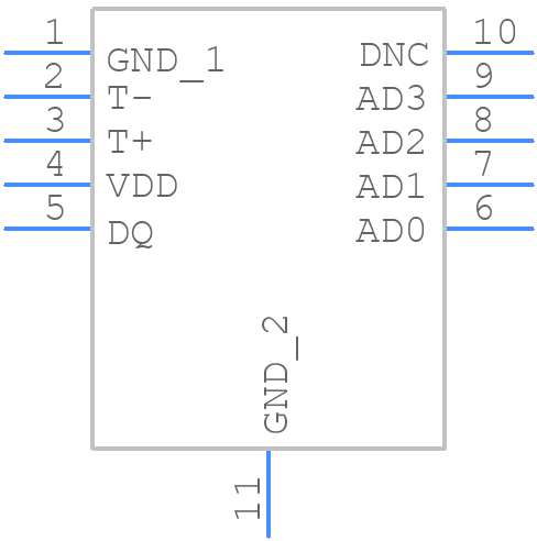 MAX31850KATB+T - Analog Devices - PCB symbol