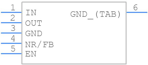 TPS73701DCQ - Texas Instruments - PCB symbol