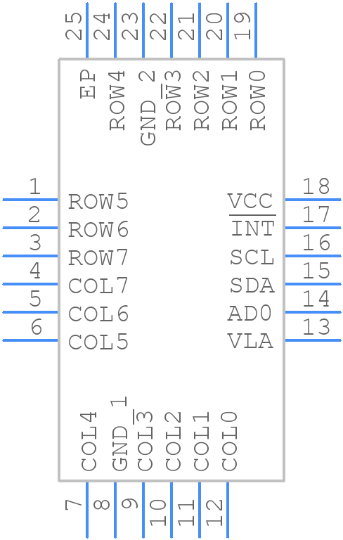 MAX7370ETG+ - Analog Devices - PCB symbol