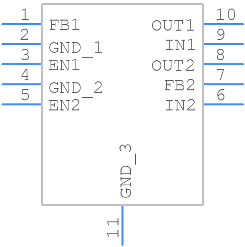 TLV75101PDSQT - Texas Instruments - PCB symbol