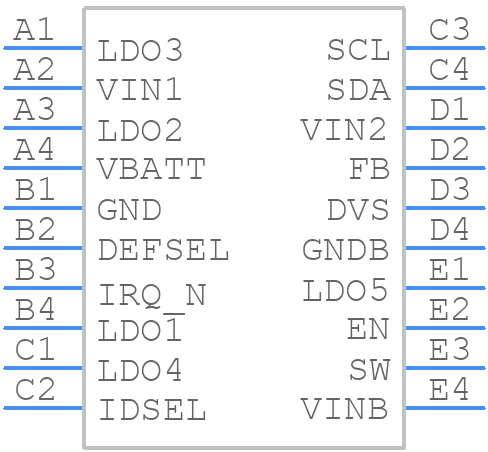 LP8720TLE/NOPB - Texas Instruments - PCB symbol