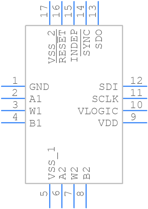 AD5142WBCPZ10-RL7 - Analog Devices - PCB symbol
