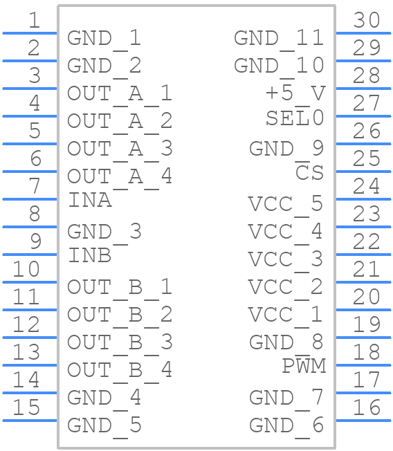 EV-VNH7070AS - STMicroelectronics - PCB symbol