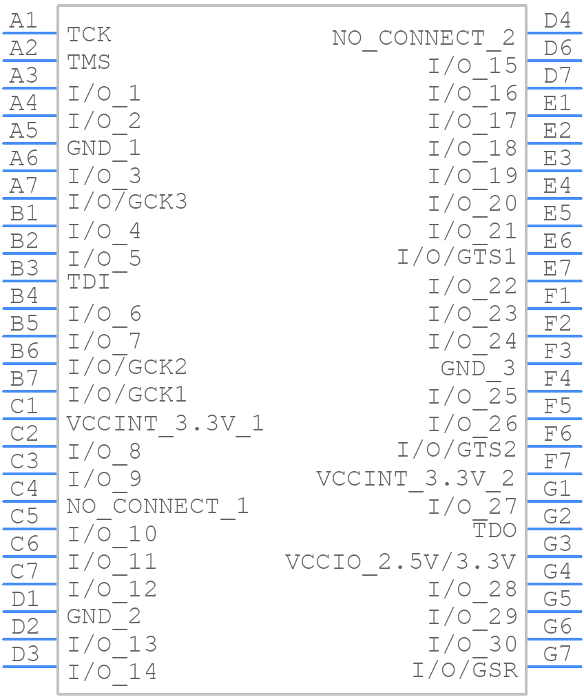 XC9536XL-10CSG48C - AMD - PCB symbol