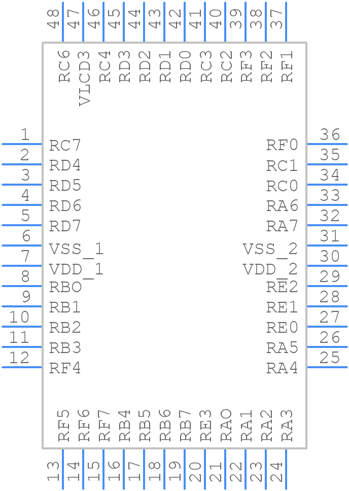 PIC16F19185-I/PT - Microchip - PCB symbol