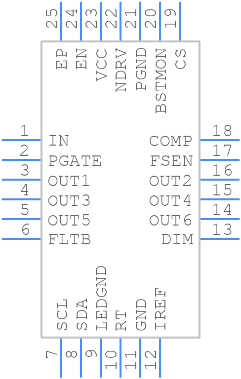 MAX20446ATG/V+ - Analog Devices - PCB symbol