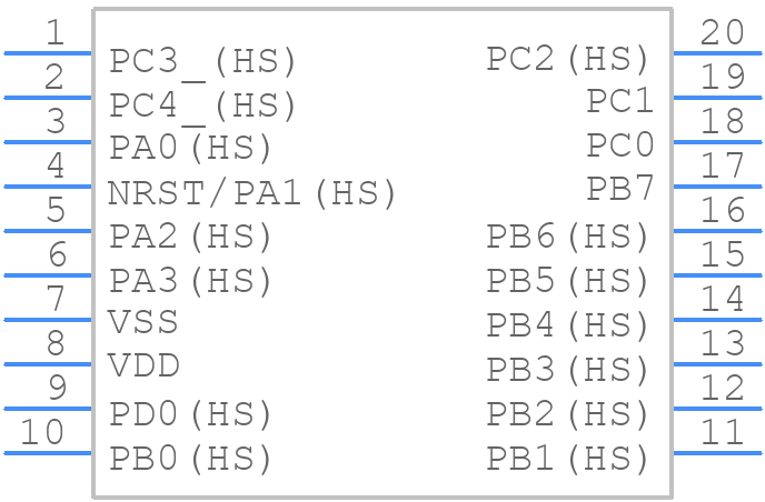 STM8L101F2P6TR - STMicroelectronics - PCB symbol