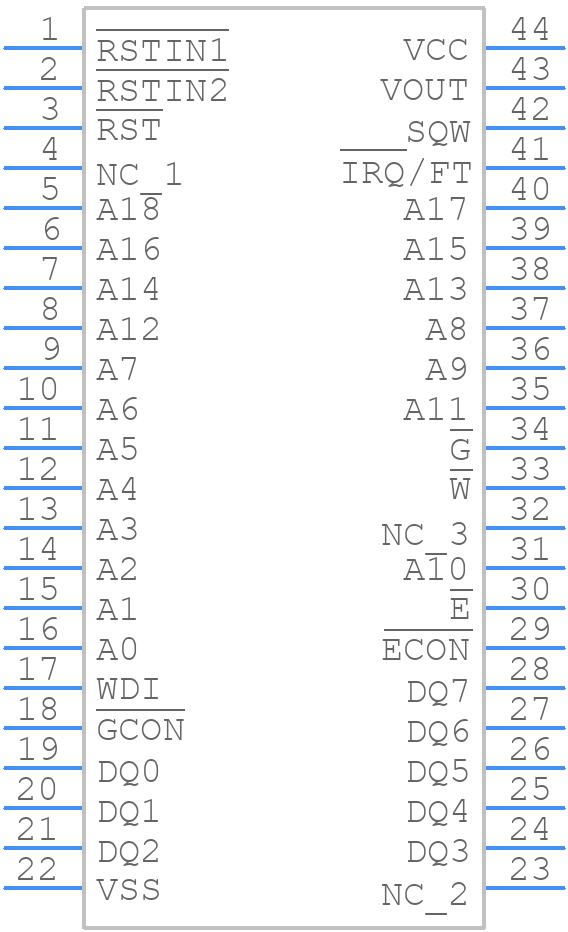 M48T201Y-70MH1F - STMicroelectronics - PCB symbol