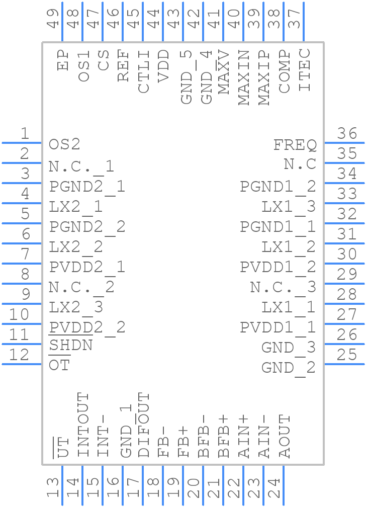 MAX1979ETM+T - Analog Devices - PCB symbol