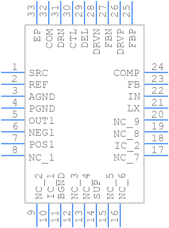 EL7640ILTZ - Renesas Electronics - PCB symbol