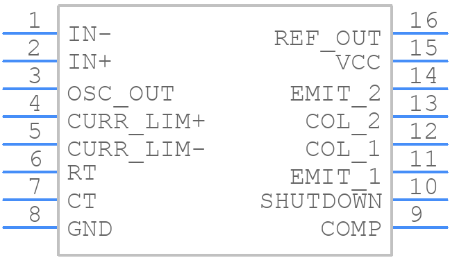 SG3524NSR - Texas Instruments - PCB symbol