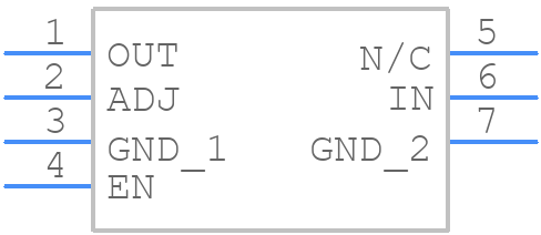 NCP705MTADJTCG - onsemi - PCB symbol