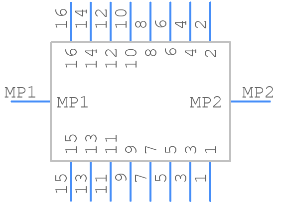 BM16B-ZPDSS-TF(LF)(SN) - JST (JAPAN SOLDERLESS TERMINALS) - PCB symbol