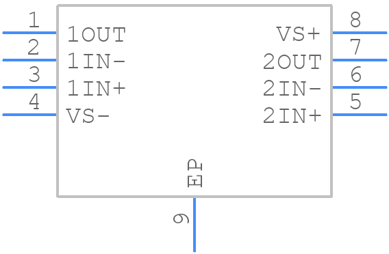 THS4222DGNG4 - Texas Instruments - PCB symbol