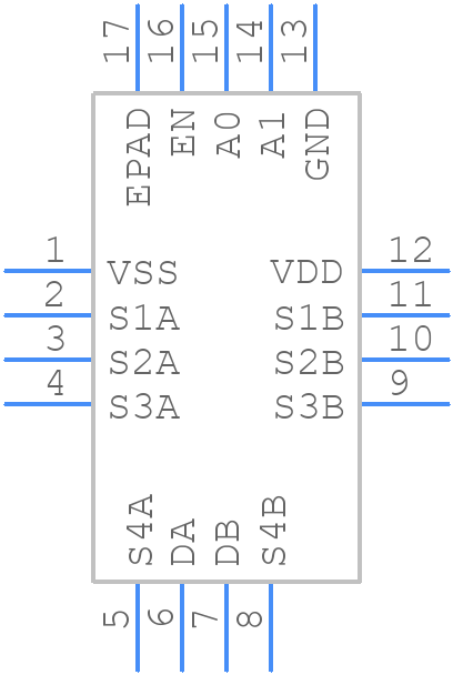 ADG1209YCPZ-REEL7 - Analog Devices - PCB symbol