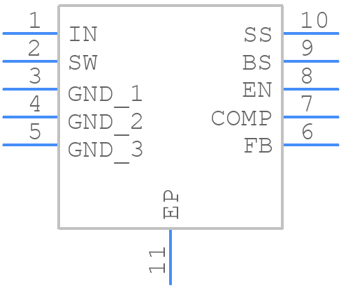 MP2303DQ-LF-Z - Monolithic Power Systems (MPS) - PCB symbol