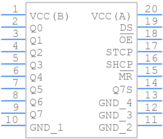 74LVC8T595PWJ - Nexperia - PCB symbol