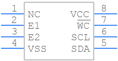 M24C04-WDW6TP - STMicroelectronics - PCB symbol