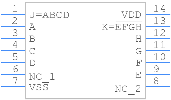CD4012BM96E4 - Texas Instruments - PCB symbol