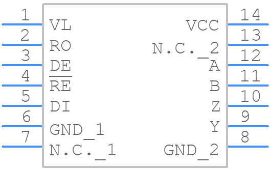 MAX13433EESD+T - Analog Devices - PCB symbol