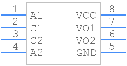 VO2631 - Vishay - PCB symbol