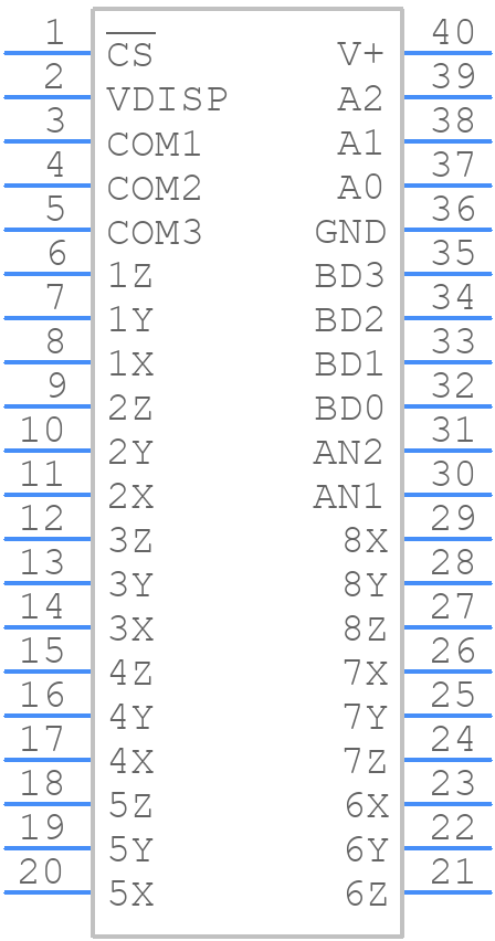MAX7231CFIPL+ - Analog Devices - PCB symbol