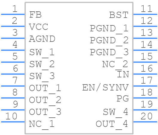 MPM3630GQV-Z - Monolithic Power Systems (MPS) - PCB symbol