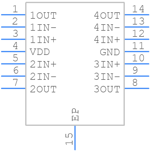 TLV2474CPWP - Texas Instruments - PCB symbol