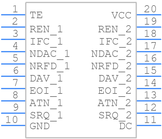 SN75ALS161NE4 - Texas Instruments - PCB symbol