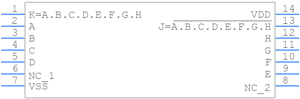 CD4068BEG4 - Texas Instruments - PCB symbol