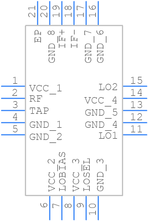 MAX2031ETP+ - Analog Devices - PCB symbol