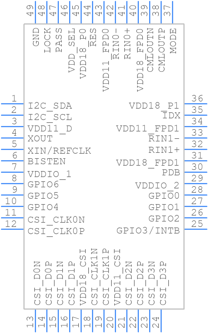 DS90UB954TRGZTQ1 - Texas Instruments - PCB symbol