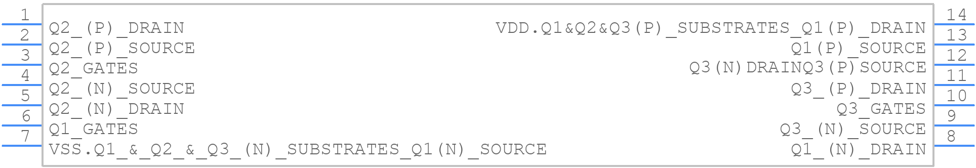 CD4007UBPWR - Texas Instruments - PCB symbol