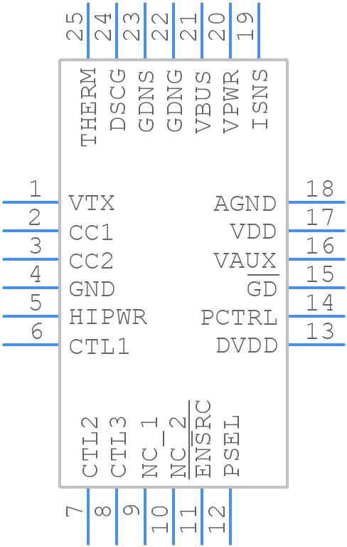 TPS25740BRGER - Texas Instruments - PCB symbol