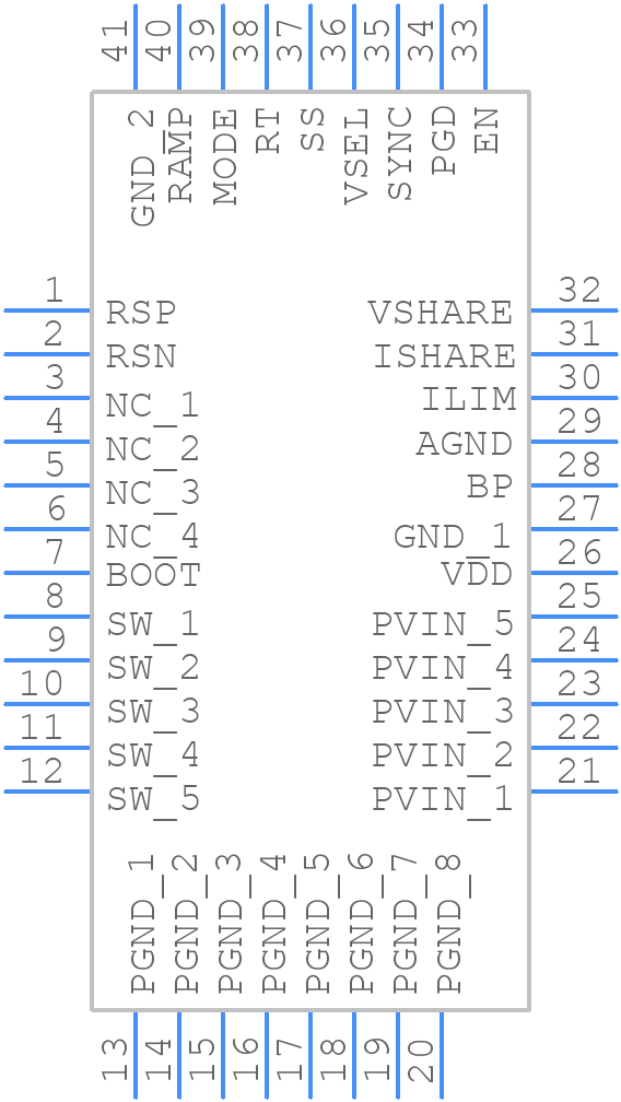 TPS543B20RVFR - Texas Instruments - PCB symbol
