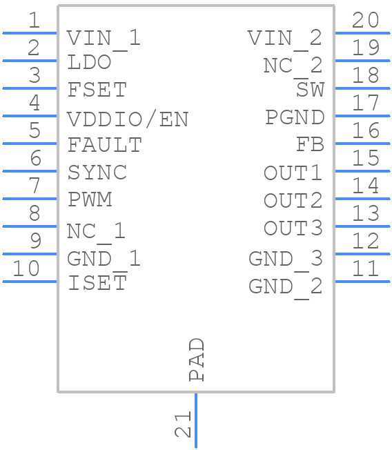 TPS61193PWPR - Texas Instruments - PCB symbol